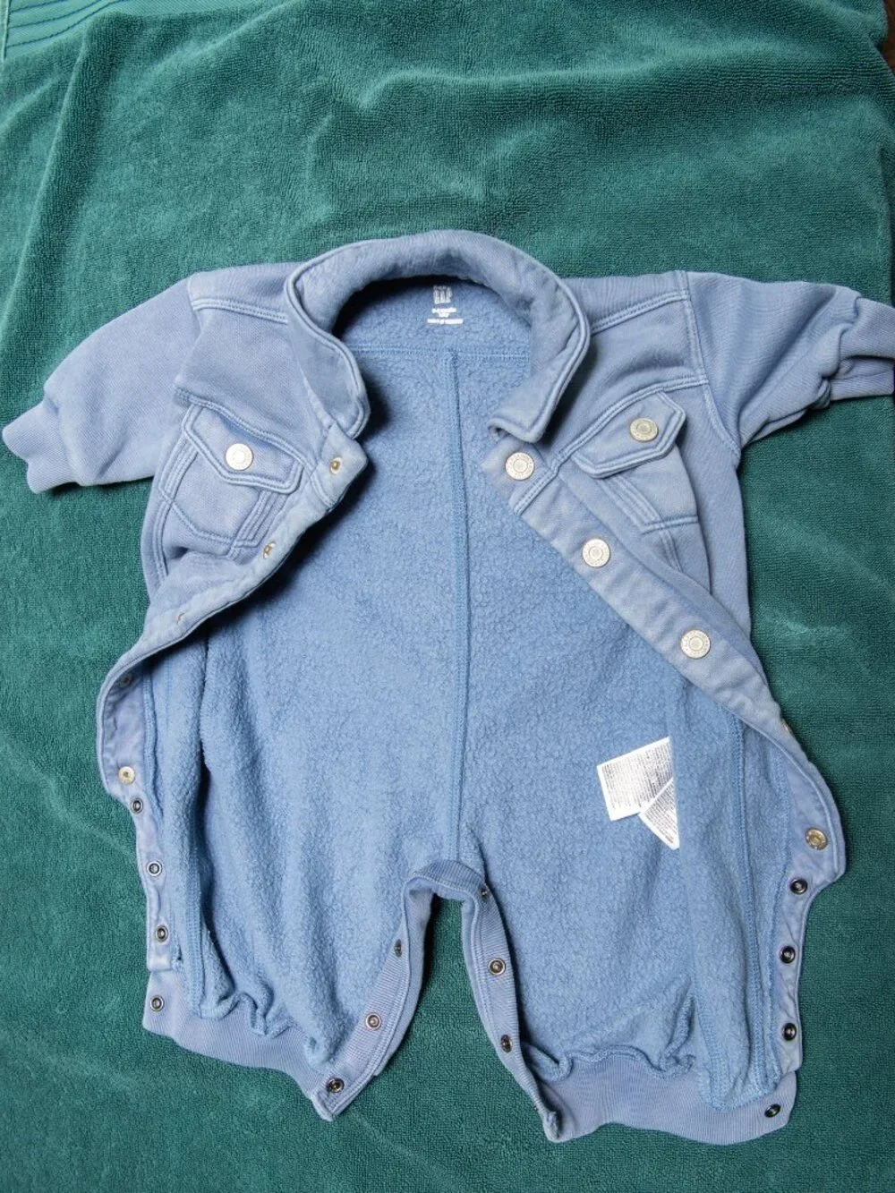 Baby VintageSoft One-Piece Bainbridge Blue Sz 0-3 mos.